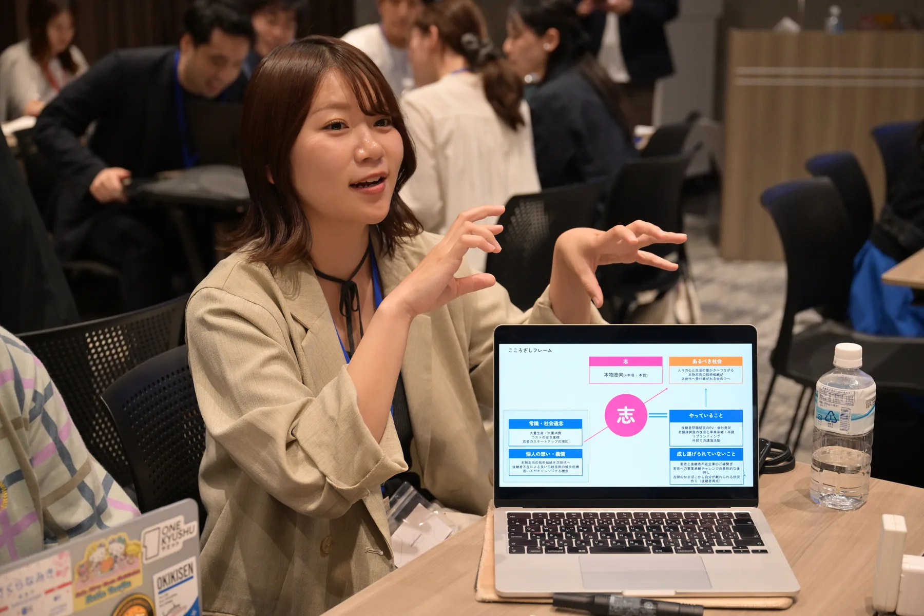 参加者が自分の考えを言葉にしている様子